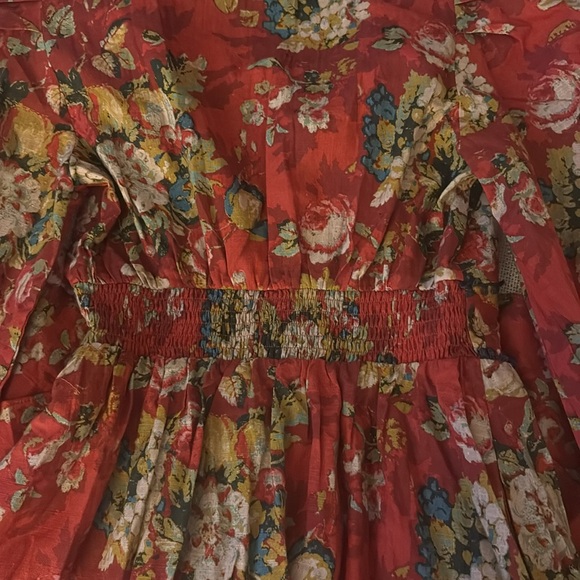 TRISH SCULLY , brand new , Floral pattern Red Midi Dress size S - Picture 9 of 11